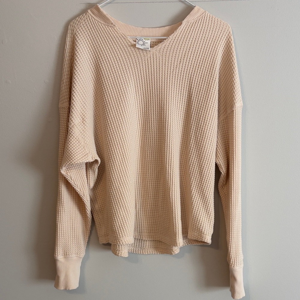 offline by Aerie: Women's Vanilla Cream Waffle Knit Sweater/top. Small. - Picture 8 of 8